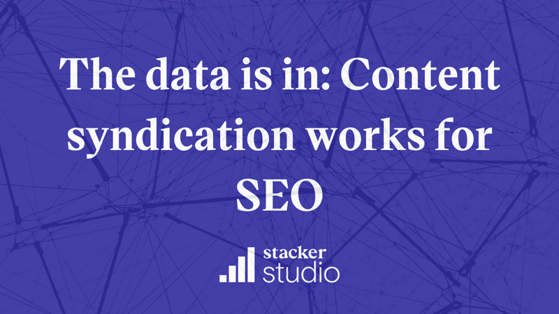 The data is in: content syndication works for SEO